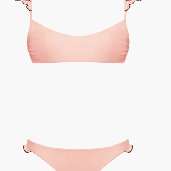 Shadi Deira Sky Bikini Metallic Blue Ruffle Made in Italy Size S - Picture 4 of 8